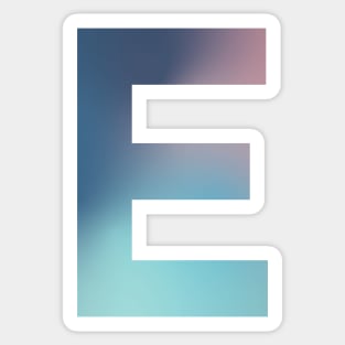 Gradient Letter E Initial Alphabet Sticker